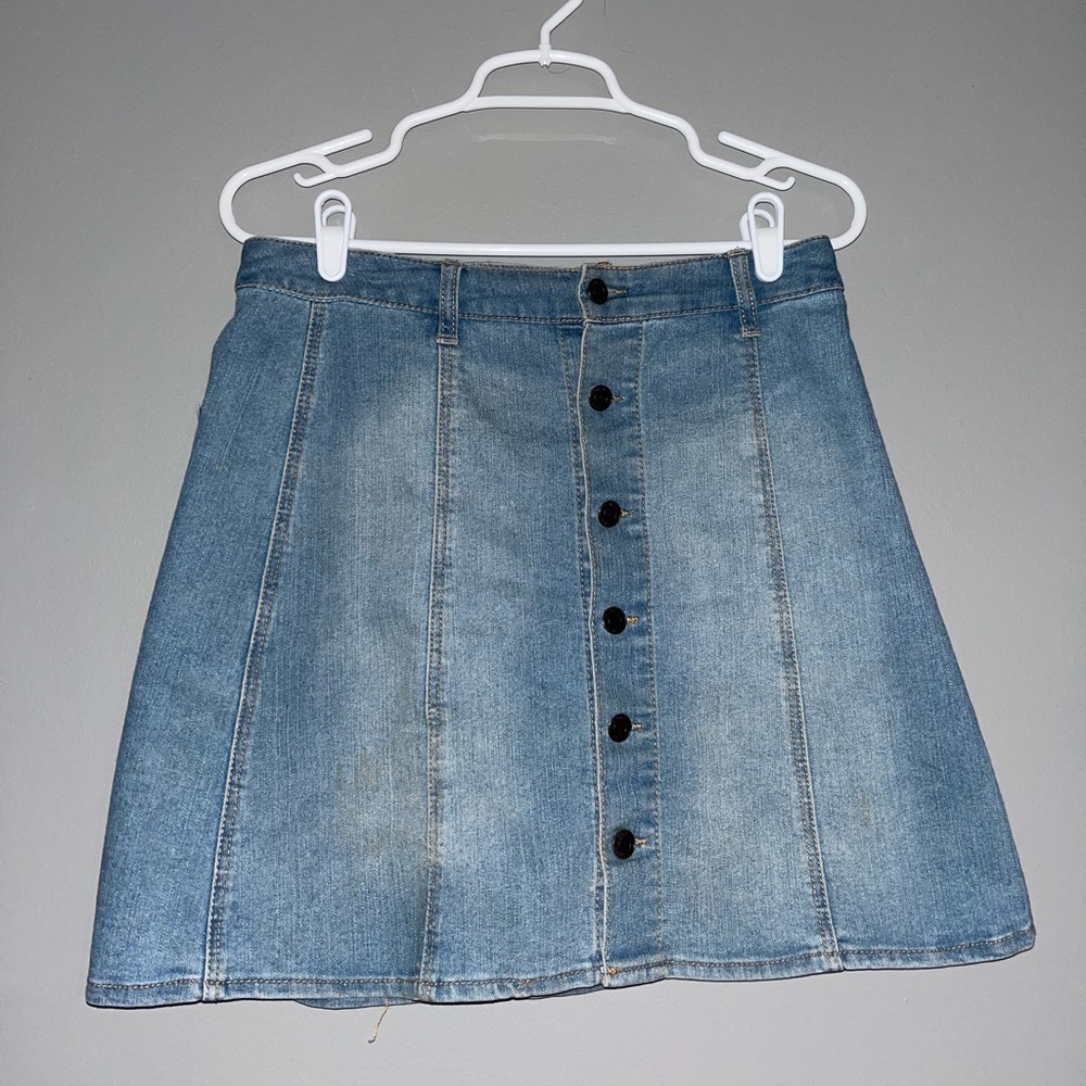 Mossimo Supply Co. Blue Denim A-Line Skirt